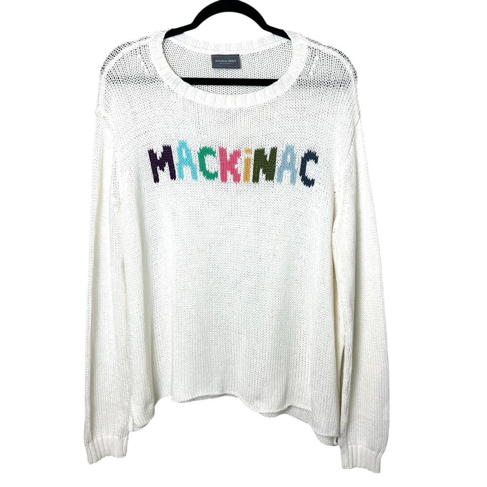 Wooden Ships Mackinac Relaxed Fit Crewneck Knit Sweater Size Large/XL